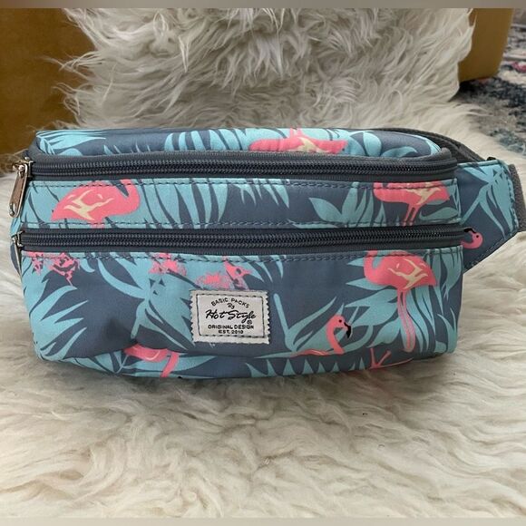Hot Style Fanny Pack Zipper Front Flamingos - Picture 2 of 8